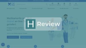 DeutscheMedz Website mit HealthHeld Logo und Review Badge